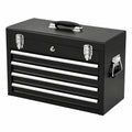 Coffre à outils 60 cm en acier noir à 4 tiroirs portable verrouillable