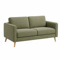 Canapé 2 places 150 x 85 x 85 cm en tissu vert olive style contemporain
